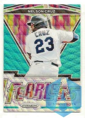 2021 Panini Prizm Fearless Teal Prizm Nelson Cruz RC #FR5 Minnesota